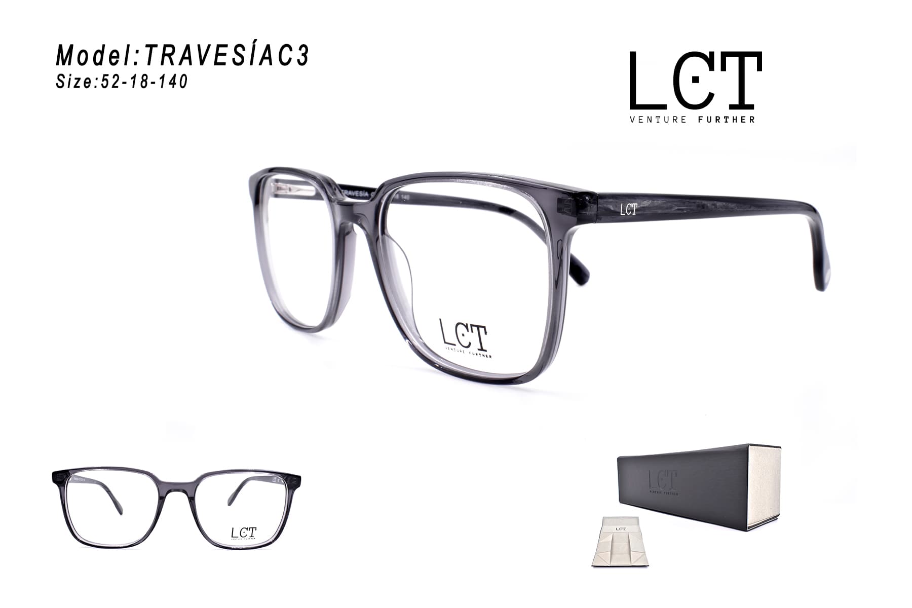 AROS OPTICOS ACETATO LCT CON ESTUCHE
